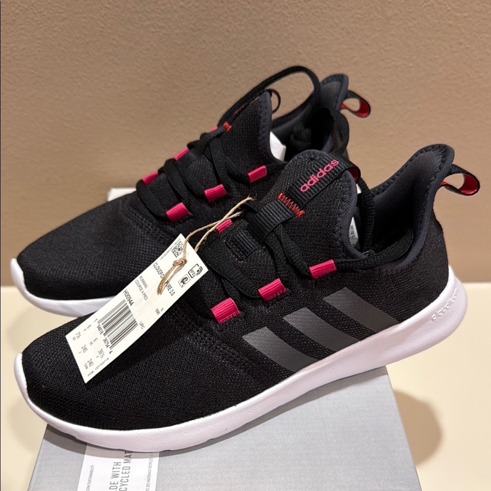 Adidas Cloudfoam Pure 2.0 Women’s Size 7.5 Running Black w/Hot Pink H00944-Z018 - Picture 5 of 16